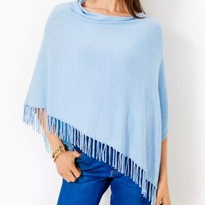 Lilly Pulitzer Sky Blue Knit Poncho